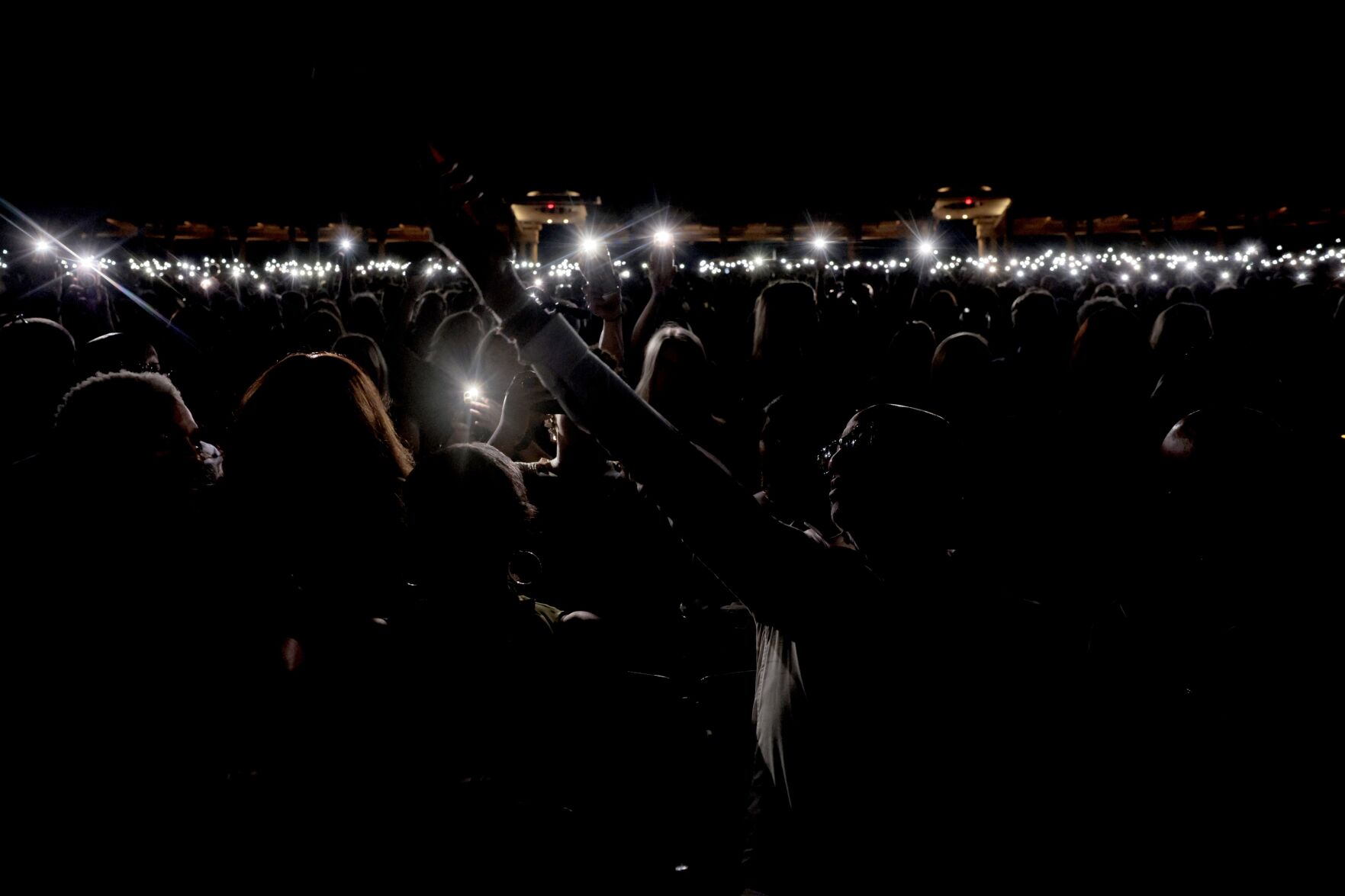 Jon Batiste performs at the Muny